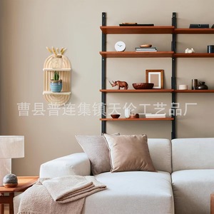 Wooden Bohemian Rainbow <b>Wall</b> Rack, <b>Wall</b>-<b>Mounted</b> <b>Shelf</b>, <b>Wall</b> Decoration Display Rack - Product Image 2