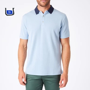 Venta al por mayor de fábrica personalizada OEM ODM nuevo estilo de moda poliéster Vintage elegante Casual tejido de punto Polo camiseta para hombres - Product Image 1