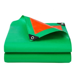 Bâche robuste 120g en HDPE PE enduit, <span class=keywords><strong>vert</strong></span>-orange, anti-UV, imperméable et résistante aux <span class=keywords><strong>d</strong></span>échirures, pour stockage <span class=keywords><strong>d</strong></span>'<span class=keywords><strong>eau</strong></span>, chargement, auvent extérieur - Product Image 2