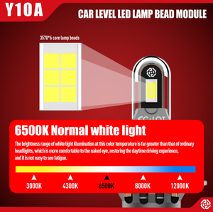 Phare LED automobile Y10A en aluminium aéronautique, ventilateur silencieux haute vitesse, 3000LM, pilote intégré, <span class=keywords><strong>ampoule</strong></span> de voiture - Product Image 4