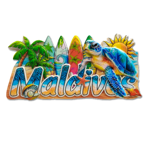 Aimant de réfrigérateur personnalisé avec logo, requin, planche de surf, imprimé en résine, souvenir des <span class=keywords><strong>Seychelles</strong></span> - Product Image 3