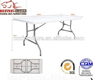 Table rectangulaire en plastique réglable au design moderne, 8 places, pratique, Mesas Plegable pour les événements de hall modernes, origine d'usine