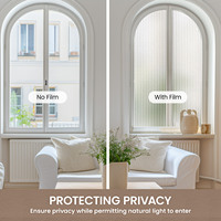 Reeded Glass Fenster folie 3D Abnehmbares Fenster Datenschutz folie Wärme kontrolle Sun Blocking Static Cling für Badezimmer Wohnzimmer