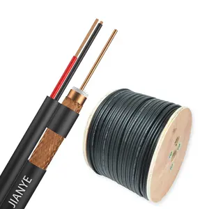 305m RG59 with power wire cable 100%copper conductor with copper colour Foil copper colour braiding pvc jacket