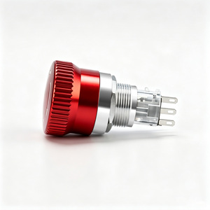 Botón pulsador metálico de parada de emergencia IP65 con bloqueo para protección del panel de control de secadora - Product Image 3