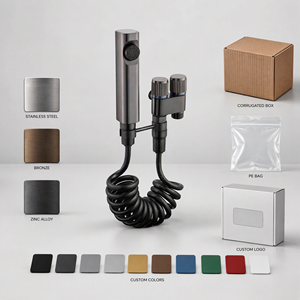Rociador de bidé portátil de acero inoxidable con logotipo personalizado, montado en la pared, para inodoro, con accesorios de baño - Product Image 2