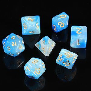 Juego de Dados Poliédricos Acrílicos de 4, 6, 8, 10, 12 y 20 Caras en Oferta para Juegos de Rol de Mesa, DND y Accesorios para Juegos de Mesa - Product Image 5