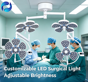 Lampe chirurgicale LED à pétales, éclairage d'opération hospitalier, lampe de bloc opératoire sans ombre, équipement vétérinaire, éclairage de plafond pour interventions chirurgicales - Product Image 6