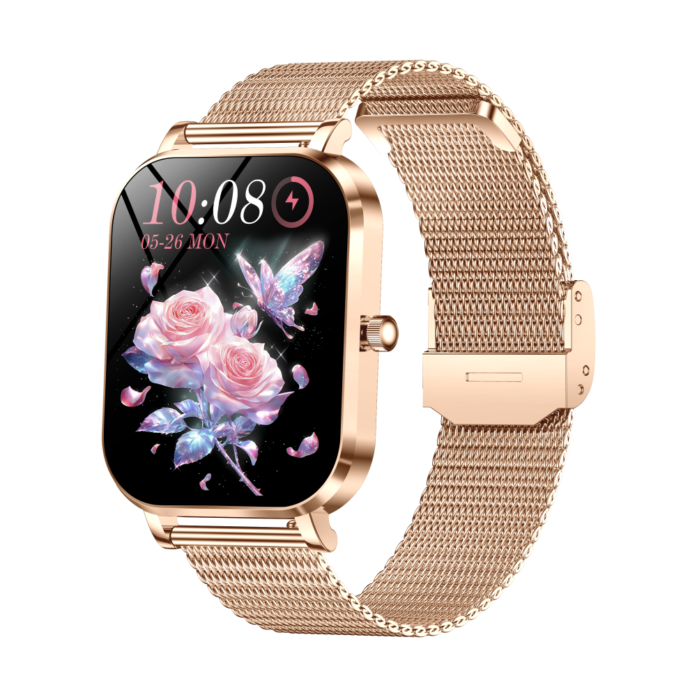 Marco de oro rosa Marco + Correa de acero de oro rosa