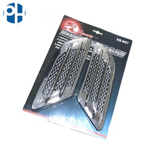 2x <span class=keywords><strong>Auto</strong></span> Laterale <span class=keywords><strong>In</strong></span> Fibra di <span class=keywords><strong>Carbonio</strong></span> Air Vent Copertura Foro di Aspirazione Condotto di Flusso Grill Autoadesivo Della Decorazione - Product Image 4