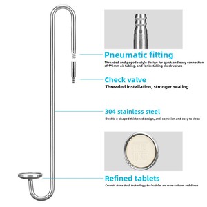 Diffuseur de CO2 en acier inoxydable, atomiseur transparent 5L, garantie 1 an pour aquariums <span class=keywords><strong>plant</strong></span>és, utilisation en salon et salle à manger, boîte incluse - Product Image 3