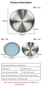 Ensemble d'alimentation portable pour bébé en acier inoxydable 304, assiette à succion, non toxique, qualité alimentaire, moderne, écologique, solide - Product Image 2