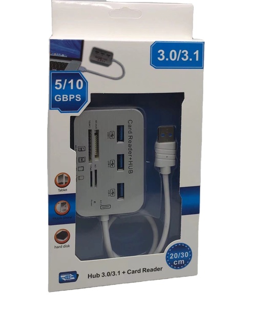 HUB Card Reader All-in-one Universal SD Card TF/MS Card High-speed Transmission Splitter HUB Camera