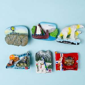 Europa Noruega nevera pegatina ciudad recuerdo turístico fabricantes al por mayor tridimensional hecho a mano regalos creativos - Product Image 1