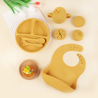 Vaisselle pour bébé en silicone sans BPA, motif de dessin animé, réutilisable, plaque à ventouse rectangulaire, ensemble d'alimentation pour tout-petits, enfants