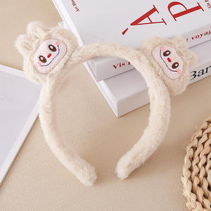 عصابة رأس بآذان أرنب مخملية، إكسسوار شعر كرتوني لطيف للفتيات، زينة للحفلات، مشبك شعر على شكل قلب لغسل الوجه، إكسسوارات شعر مرحة - Product Image 6