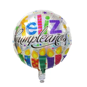 18 pollici spagnolo Feliz Cumpleanos Set De Globos Para Fiesta buon compleanno Ballon festa decorazione palloncini lamina
