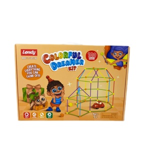 Set di Costruzioni STEM per Bambini Colorful Dreamer 100 Pezzi con Palline e Aste Colorate per Costruire Fortini - Product Image 1