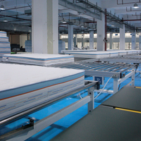 Queen & King Matelas à ressort hélicoïdal intérieur 10 pouces en tissu de bambou Ressort de poche Rouleau sous vide Boîte en carton Prix bon marché pour les hôtels