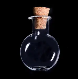 Wunsch Glas Mini Flaschen Anhänger Kleine Diy klare Flaschen mit Kork süße Gläser Weihnachten Hochzeit Geschenke Fläschchen Glasflaschen