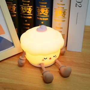 Novelty Birthday Cake Design With Phone Holder Silicone Touch Light Rechargeable Kids Night <strong>Lamp</strong> for Nursery Indoor - Product Image 3