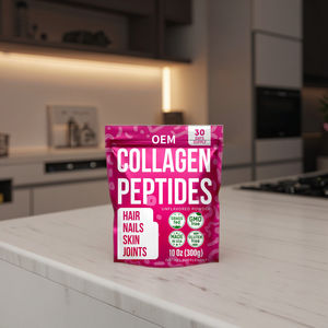 Poudre de peptides de collagène OEM Type hydrolysé <span class=keywords><strong>I</strong></span> II III V X avec acide hyaluronique Biotine Vitamine C Poudre de peptides de collagène multi - Product Image 5