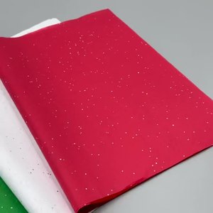 Papier d'emballage en gros personnalisé avec logo imprimé, motif floral, imperméable, pour Noël, en pâte de cellulose enduite de cire d'un seul côté - Product Image 4
