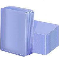 Porte-cartes magnétiques TCG minimalistes avec bordure rouge, protège-cartes 35pt et étui transparent en plastique pour photocartes