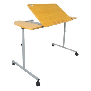 Table de chevet d'hôpital Hepo avec mécanisme de levage pneumatique pour les soins aux personnes âgées et l'utilisation d'un ordinateur portable - Product Image 3