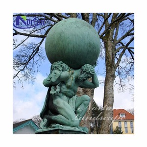 Personalizado al aire libre jardín decoración tamaño real ciudad Parque fundición latón Metal dios griego estatuas bronce escultura <span class=keywords><strong>Atlas</strong></span> Titán arte artesanal - Product Image 1