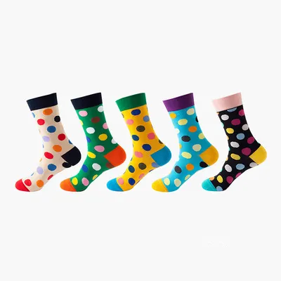 YL wholesale custom funny crazied colorful funkied cool mens fashion dress cotton socks crew happiness socks for men