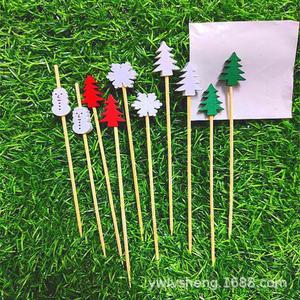 ขายส่งไม้จิ้มฟันสำหรับงานปาร์ตี้คริสต์มาส แพ็คเกจออกแบบเองได้ ป้ายตกแต่งแฮมเบอร์เกอร์และคัพเค้ก - Product Image 6