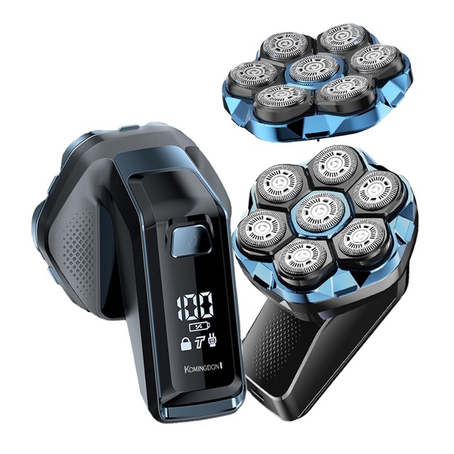 Wholesale Magnetic 7D Floating IPX6 Waterproof Full Body Washable Rotary Electric Shaver for Bald Head Shave RV & Hotel Use