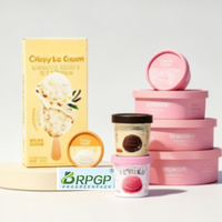 Boîte en carton blanc personnalisable avec logo, pliable, pour bâtonnets de crème glacée croustillante, bâtonnets de crème glacée, boîte en papier de qualité alimentaire pour aliments congelés