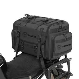 Sacoche de selle de moto en aluminium, grande capacité, étanche, extensible, 40L-60L, sacoche pour casque de moto - Product Image 1