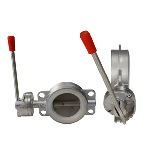 Odm Oem Wafer Butterfly Valve Quick Install Dn100 Pn16 Sanitary Stainless Steel Motorized Butterfly Valve Dn80 Pn16