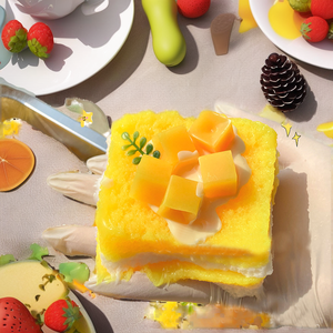 Juguete Blandito de TPR con Forma de Mango y Tostada Gruesa de 8cm, Realista, Nuevo, para Aliviar el Estrés, Regalo para Niñas y Bebés, Tiempo de Relajación - Product Image 2