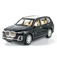 CHE ZHI-Coche de aleación de Metal fundido a presión, modelo de coche a escala 1:24, juguete para BMW X7 con luces