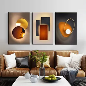 3 Dark Color Abstract Solid Geometry Luxury Wall Art pictures Canvas painting For Home Decor Can Custom Frame Cuadros Decoration