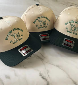 Premium Personnalisé 3D Puff Broderie 2 Tons un Cadre Streetwear Coton Sergé Casquette Baseball Club logo <span class=keywords><strong>Snapback</strong></span> Chapeau pour Hommes - Product Image 2