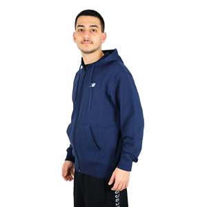 Sweat-shirt à capuche zippé pour homme New Balance, bleu, vêtements décontractés, logo brodé, confortable, toutes saisons - Product Image 2