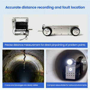 4 Inch <b>Mini</b> Waterproof 100M Cable Sewer Pipe Inspection Crawler Camera <b>Robot</b> System - Product Image 4