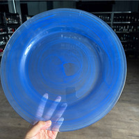 Assiettes de présentation en verre tourbillonnées, prix d'usine, vente en gros, vaisselle de luxe élégante et durable pour mariage, fête, événement, location de table