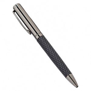 High Quality Custom Custom Logo Metal Leather Ballpoint <b>Pen</b> Blue/Black Ink-Perfect Business Office Gift Advertising <b>Pen</b> - Product Image 1