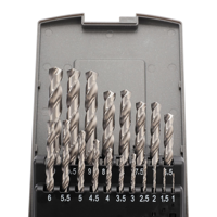 Jeu de forets hélicoïdaux HSS-G DIN338 MECHWARE, 19 pièces, 1-10 mm, tige droite, longueur 125-205 mm, pour métal