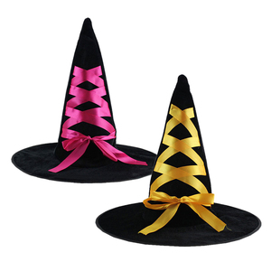 Halloween Wizard <b>Witch</b> Hat Unisex Adult Velvet Costume Party Decoration <b>Accessories</b> - Product Image 6