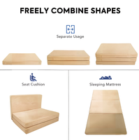 Surmatelas pliable portable en gel de 4 pouces avec housse en éponge haute élasticité pour dormir