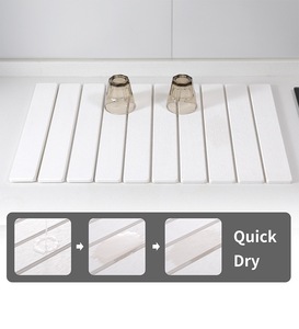 <span class=keywords><strong>Tapis</strong></span> de séchage pliable en pierre super absorbant 24x16 po pour évier de salle de bain et comptoir de cuisine - Product Image 6