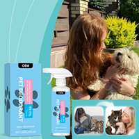 Spray désodorisant pour animaux de compagnie en gros, marque privée, avec des ingrédients végétaux doux pour chats et chiens
