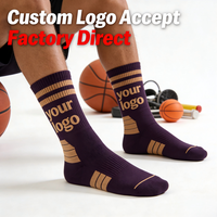 Chaussettes de basketball de compression pour jeunes, en coton biologique antibactérien, évacuant l'humidité, réduisant la fatigue, échantillon gratuit, lettres personnalisées